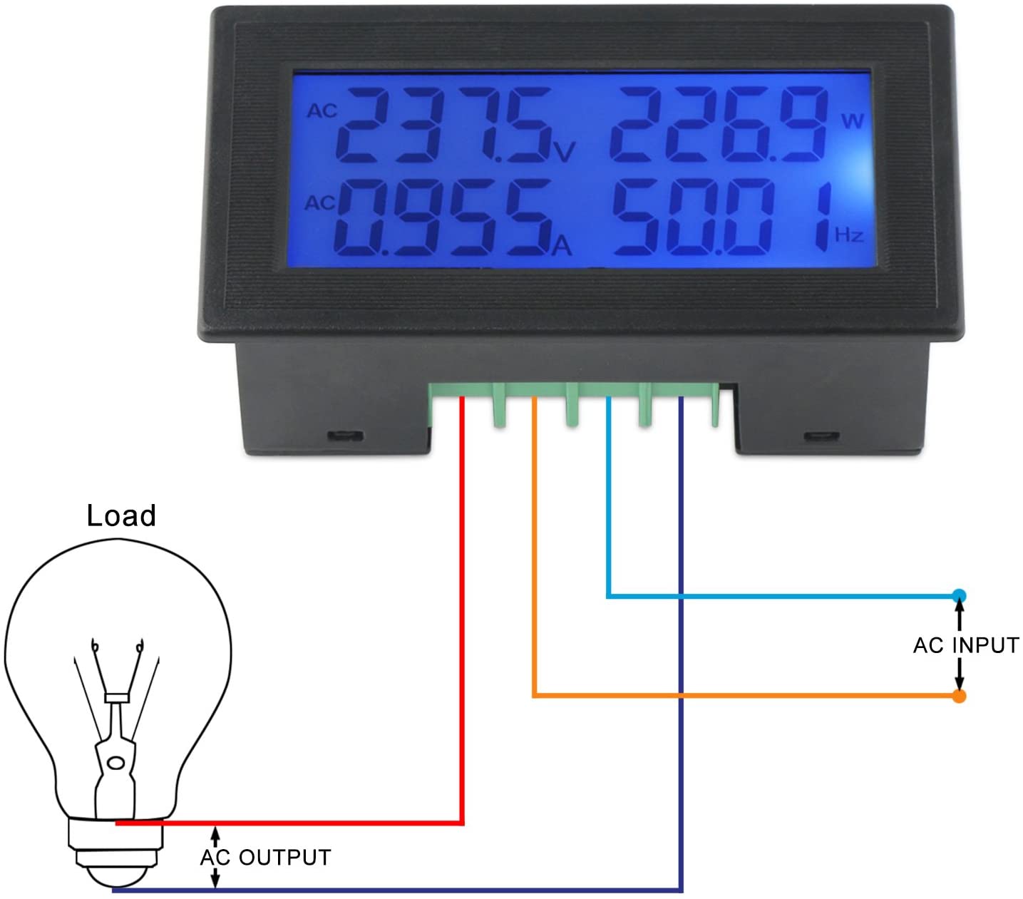 How to correctly wire the Multifunction Panel Meter (SKU: 2001712010