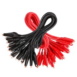 20 PCS Jumper Wires Alligator Clips Heavy Duty Silicone Test Leads Set 19.6in 50cm 5A Dual Ended Crocodile Clamps Pure Copper Electrical Testing Flexible Cable Connector for Circuit Experiment