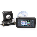 Charge-Discharge Multi MeterDC 0-120V 50A Power Meter with Color LCD Display Battery Amp Volt Power Capacity Temperature Monitor with Hall Sensor