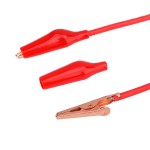 10 PCS Crocodile Clip Test Lead Set  Dual Ended 5A Flexible Silicone Insulation Wire Cable Copper Alligator 19.6in 50cm Solid Jumpers Soldered Connector for Electrical Testing