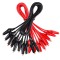 10 PCS Crocodile Clip Test Lead Set  Dual Ended 5A Flexible Silicone Insulation Wire Cable Copper Alligator 19.6in 50cm Solid Jumpers Soldered Connector for Electrical Testing