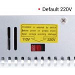 Dual display 60V switch Power Supply, AC 110V 220V to DC 0-60V 8A 480W Buck Converter, Voltage Adjustable Adapter Regulated 5V 12V 24V 30V 36V 48V 60Volt Switching Voltage Transformer 3A 5A 8A Charger