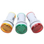 DROK AC 500V Voltage Meter, 3pcs AC 60-500V 110v 220v Voltage Monitor Digital Larger LED Screen Voltmeter Volt Detetor Green Red Yellow Signal Indicator Light Panel
