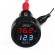  Car Volage Monitor Battery Voltmeter Thermometer  10-170 Degree Fahrenheit Temperature  12V 24V Temp Volt Tester Multimeter