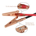  6 PCS Double Ended Test Leads 19.6in 50cm 5A Electrical Alligator Clips with Flexible Wires Pure Copper Crocodile Clamps Cables Connectors for Circuit Testing