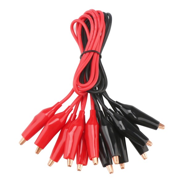  6 pcs Crocodile Alligator Clips 8A Test Leads Set 19.6 Inches 50cm  Double-end Clamp Electrical Cable Connector Wire Circuit Experiment