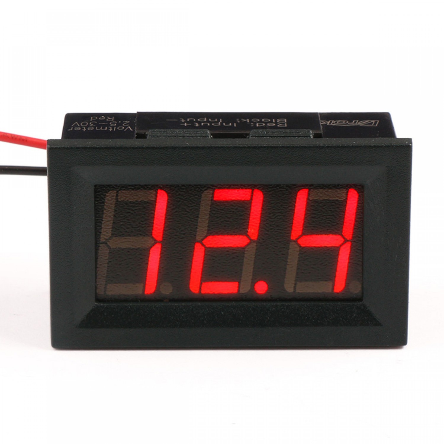 Voltage Display DC Meter 3-Digital Mini Voltmeter Wires LED 0-30V  Panel Tester 