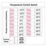 DC12V 1000w -15-70℃ Heating Cooling Temperature Controller Switch Temp MCU Thermostat