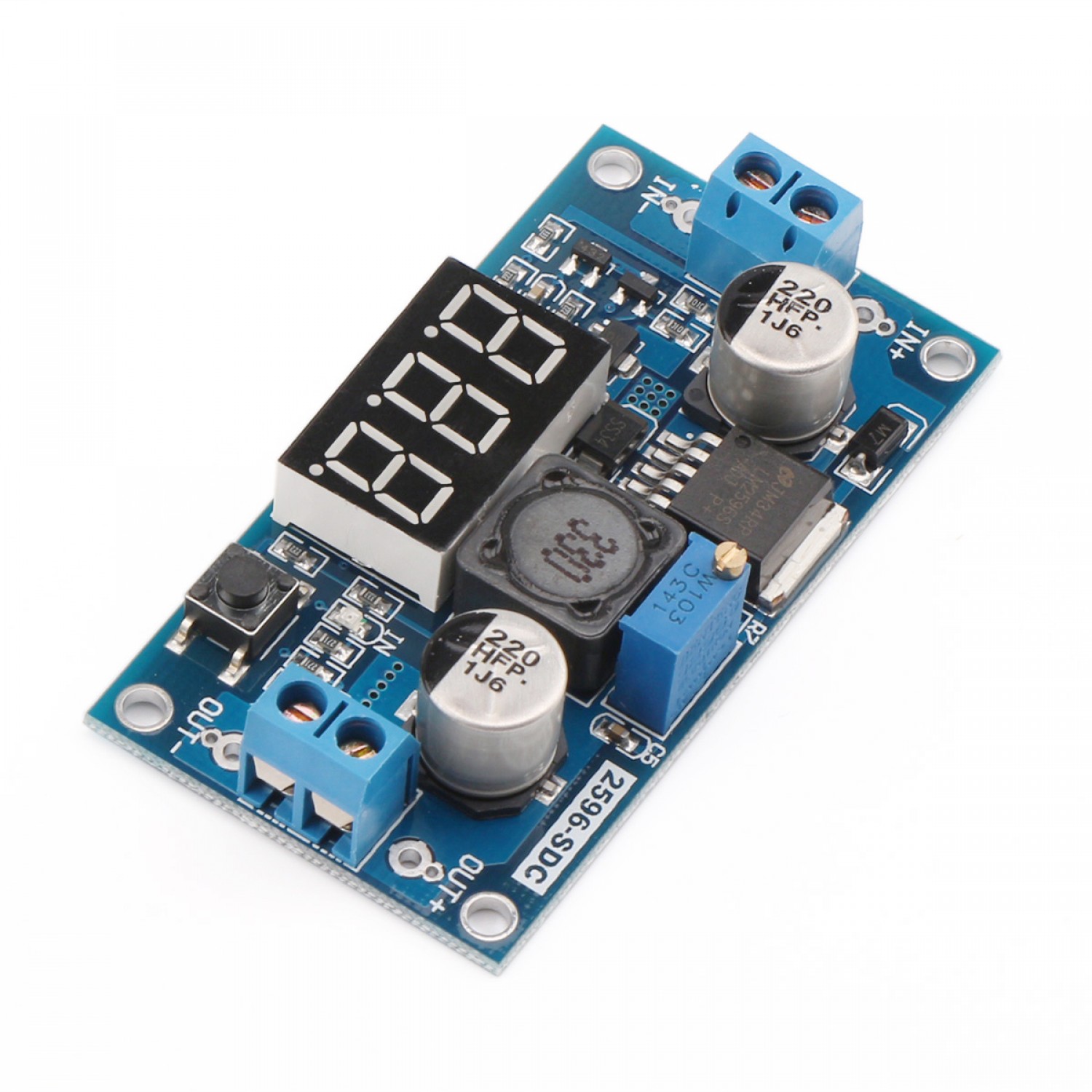 DC Buck Step down Converter LM2596 Voltage Regulator LED Voltmeter 36V to  24V 12V 5V 3.3