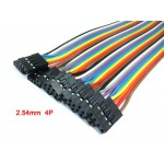 Mini Colorful Cable 2.54mm Pin Header Connector 40 PIN in 1 Row Dupont Wires Cable 4P 20cm