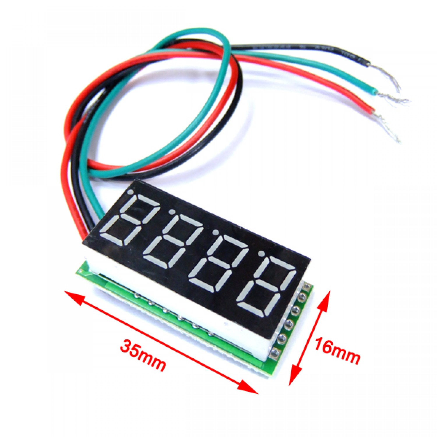 Mini Panelmeter Spannungsanzeige Voltmeter Dc 0-200 V 20 Ma Rot Drei Kabel L6M7 