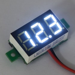 12V Digital Car Voltmeter LED White DC 3~30V White LED Voltage Monitor Meter