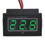 Waterproof Digital Volt Gauges DC 15-120V Red/Blue/Green LED Panel Meter Power Monitor for Battery Car Motorcycle and DIY etc