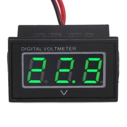 Waterproof Digital Volt Gauges DC 15-120V Red/Blue/Green LED Panel Meter Power Monitor for Battery Car Motorcycle and DIY etc
