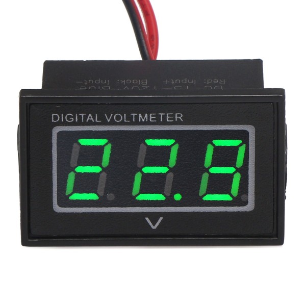 Waterproof Digital Volt Gauges DC 15-120V Red/Blue/Green LED Panel Meter Power Monitor for Battery Car Motorcycle and DIY etc Waterproof Digital Volt Gauges DC 15-120V Red/Blue/Green LED Panel Meter Power Monitor for Battery Car Motorcycle and DIY etc