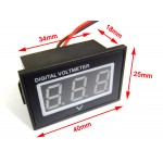 Waterproof Digital Volt Gauges DC 15-120V Red/Blue/Green LED Panel Meter Power Monitor for Battery Car Motorcycle and DIY etc
