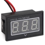 Waterproof Digital Volt Gauges DC 15-120V Red/Blue/Green LED Panel Meter Power Monitor for Battery Car Motorcycle and DIY etc
