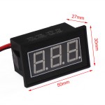 0.56" Waterproof Led Voltmeter Shockproof 2.5-40V Voltage Panel Meter