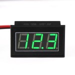 Two Wire 2.5-30V Red/Blue/Green LED Voltage Monitor Meter DC 6V/12V /24V Digital Voltmeter
