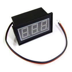 Two Wire 2.5-30V Red/Blue/Green LED Voltage Monitor Meter DC 6V/12V /24V Digital Voltmeter