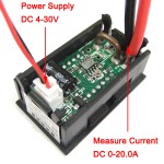 DC 0-20.0A Digital Ammeter Ampere Amp Direct Current Panel Meter DC 4-30V Power Supply RED/Blue/Green LED