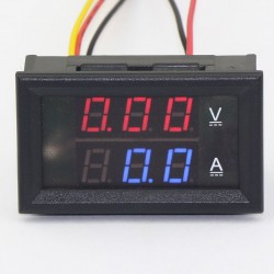 2in1 Ammeter Voltmeter DC 0~100V/50A Voltage Current Meter Dual Display Panel Meter DC 12V 24V Volt Ampere Meter/Digital Tester