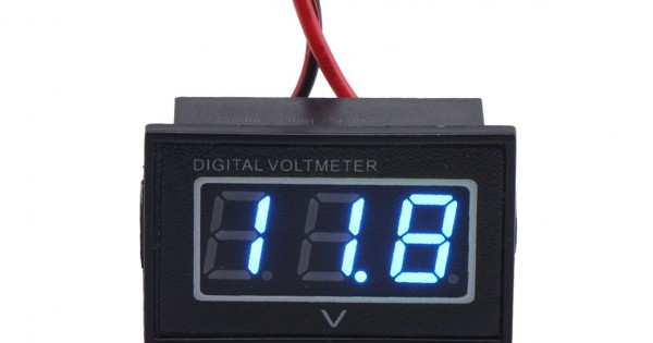Mini Waterproof Digital Voltage Gauge Car Battery Voltmeter 2.5-30V DC Blue  LED