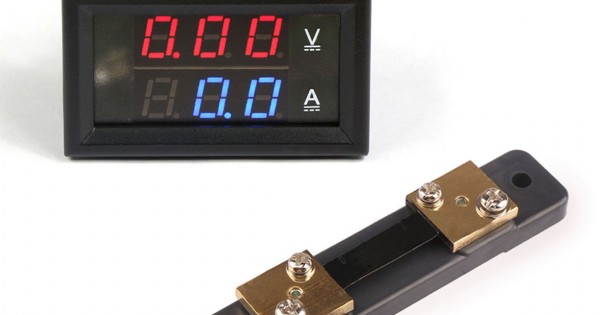 DC 0-300V 200A Voltage Current Meter Digital LED Volt  Ammeter Shunt  12v 24v 