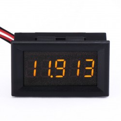 Digital Meter DC 0~4.3000V~33.000V Yellow Led Voltmeter DC 12V 24V Voltage Tester/Battery Volt Panel Meter