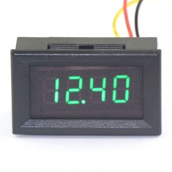 0.36" DC 0-33V Red/Blue/Green LED Digital Voltmeter Three wires Voltage Monitor Meter for Car Motorcycle and DIY ect