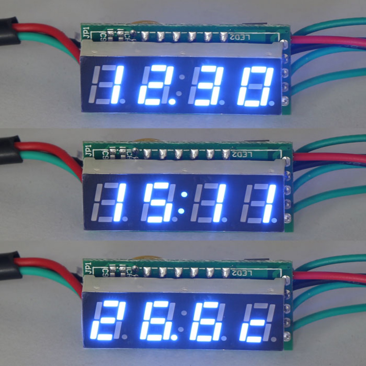3in1 Digital Voltmeter Clock Themometer DC12 Volt/Temp/Time 0.28