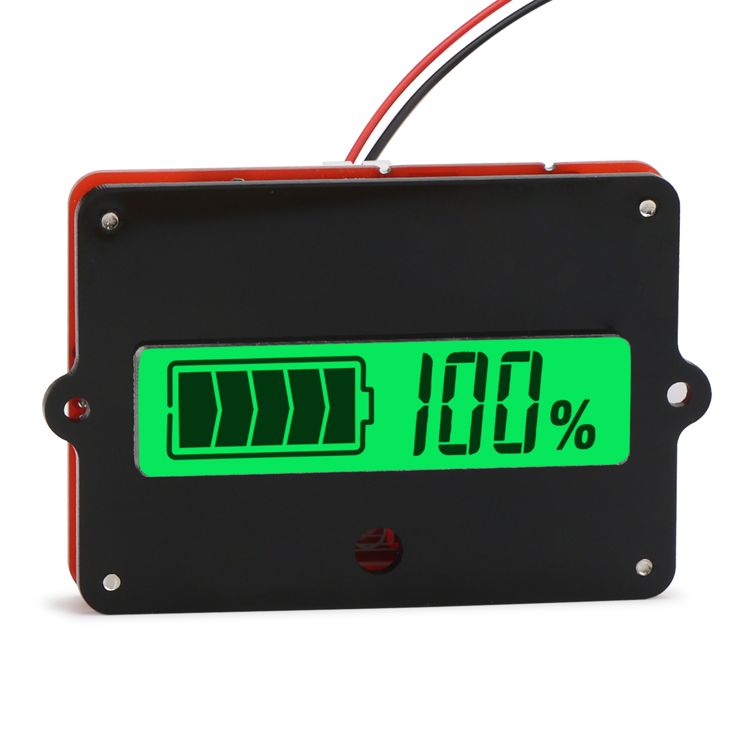 LCD Battery Capacity Monitor Gauge Meter With LCD Display Green Backlight 