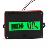 Digital Meter Battery Tester LCD Green Backlight Indicator Battery Capacity Monitor Panel Meter for 12V lead-acid battery etc