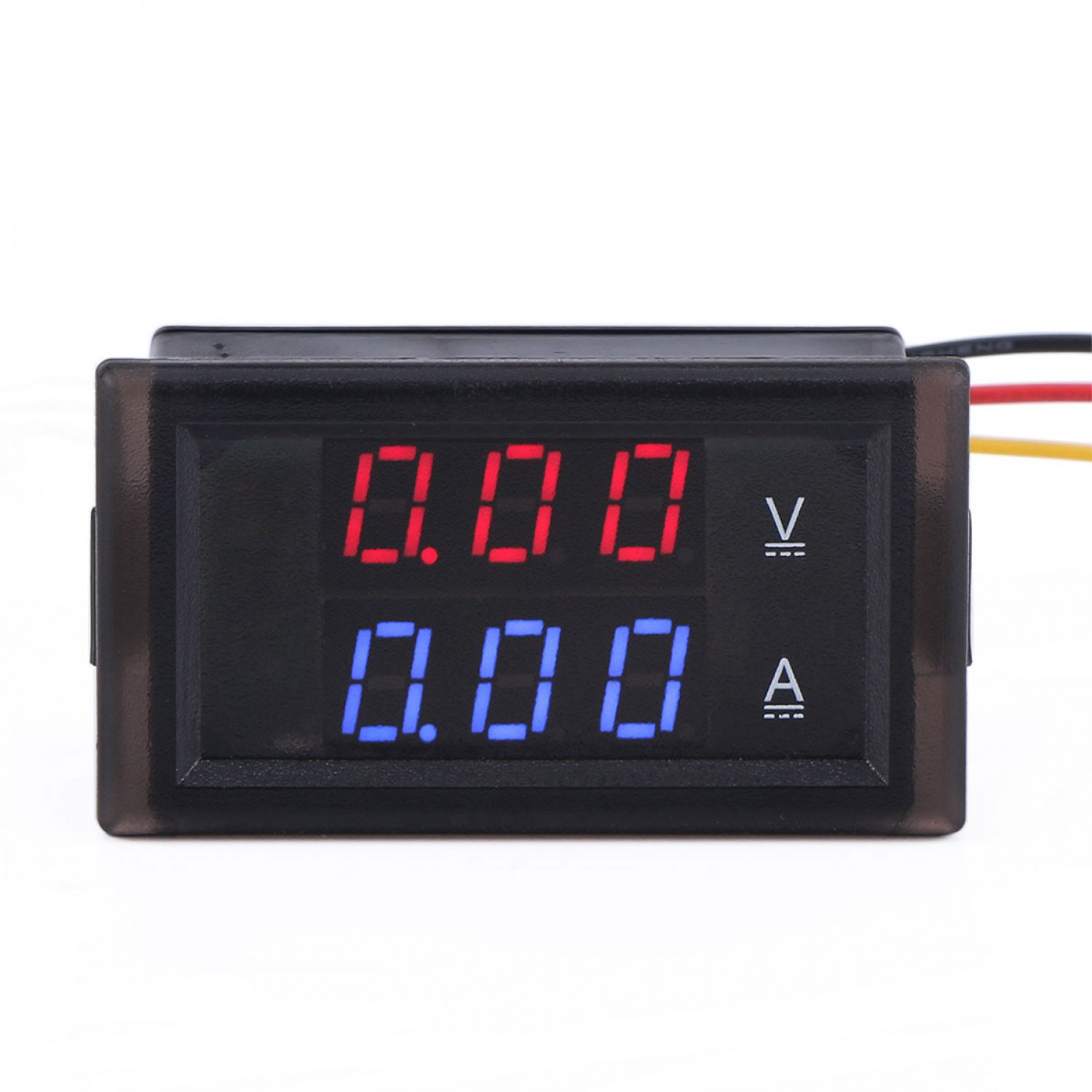 2in1 Voltmeter Ammeter DC 0~100V/10A Red Blue Led Display Digital Volt Amp Meter 