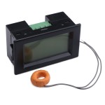 AC Digital Ammeter AC 0~19.99A LCD Display Ampere meter AC80~500V Current Tester AC 110V/220V Current Monitor + Current Transformer