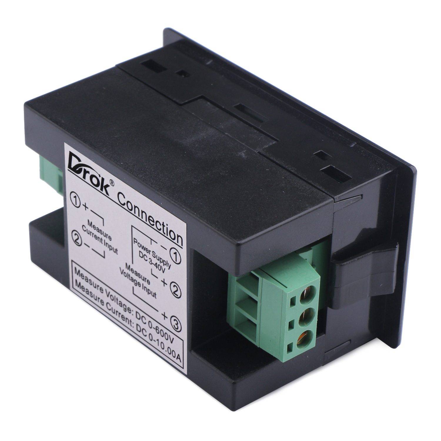 DC 0~600V/10A Volt Meter Ampere Meter 2in1 Voltage Current Monitor 
