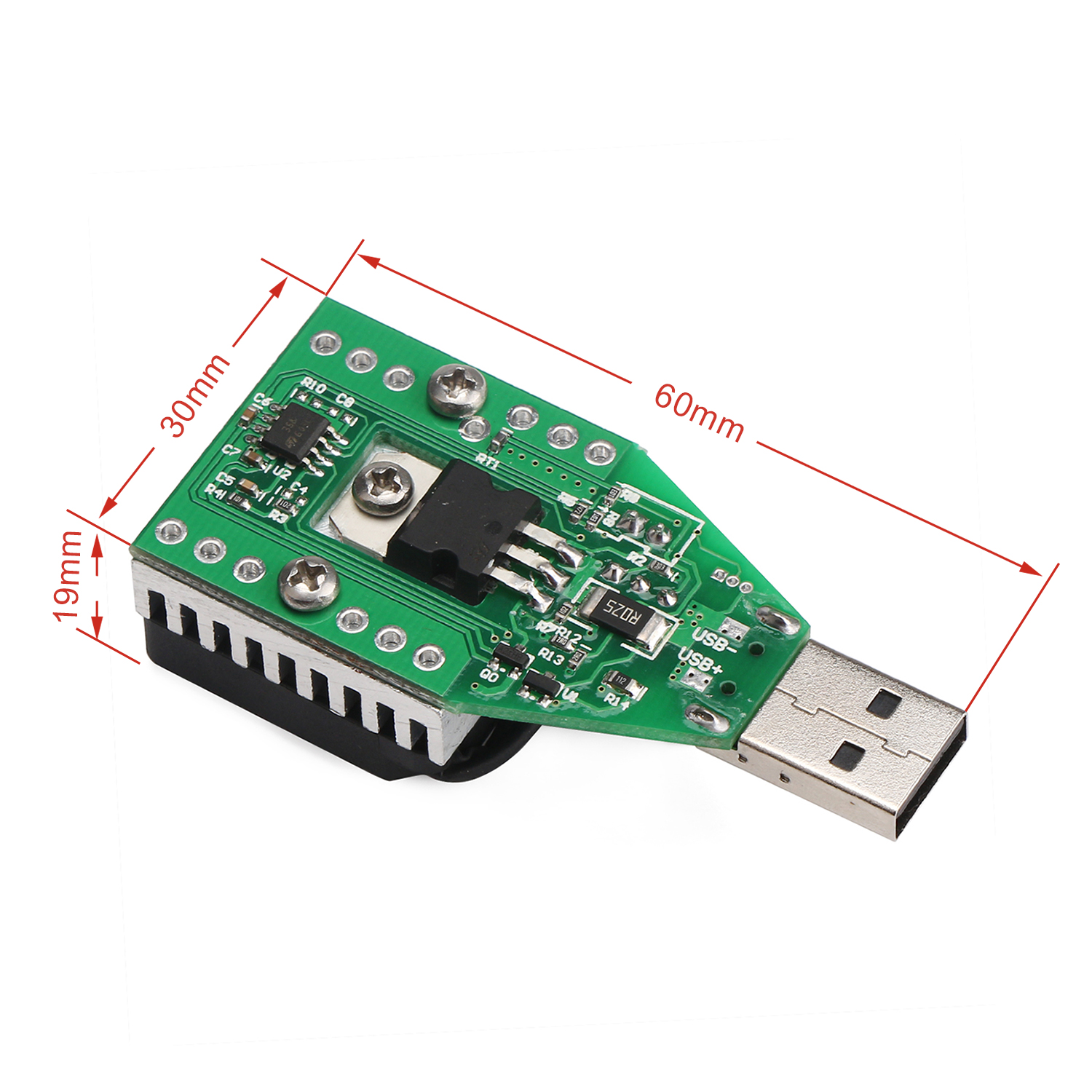 USB Electronic Load Discharge Resistance Resistor Adjustable 15 Current Tester 