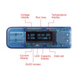 Portable USB Doctor USB Voltmeter/Ammeter/Capacity Meter/Energy Meter/Temperature Meter/Running Time Tester 6in1 Multifunction Digital Meter
