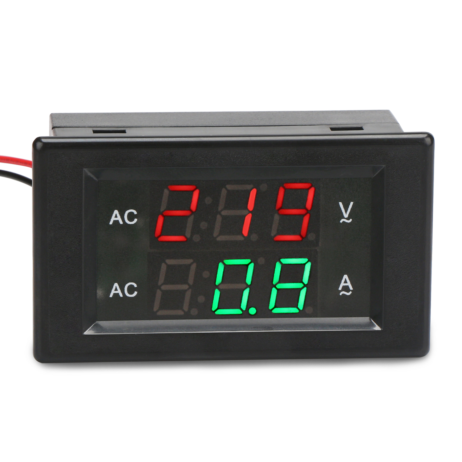 Dual Digital Display Voltage Current Meter AC80-300V AC0-100.0A Volt Amp Meter 