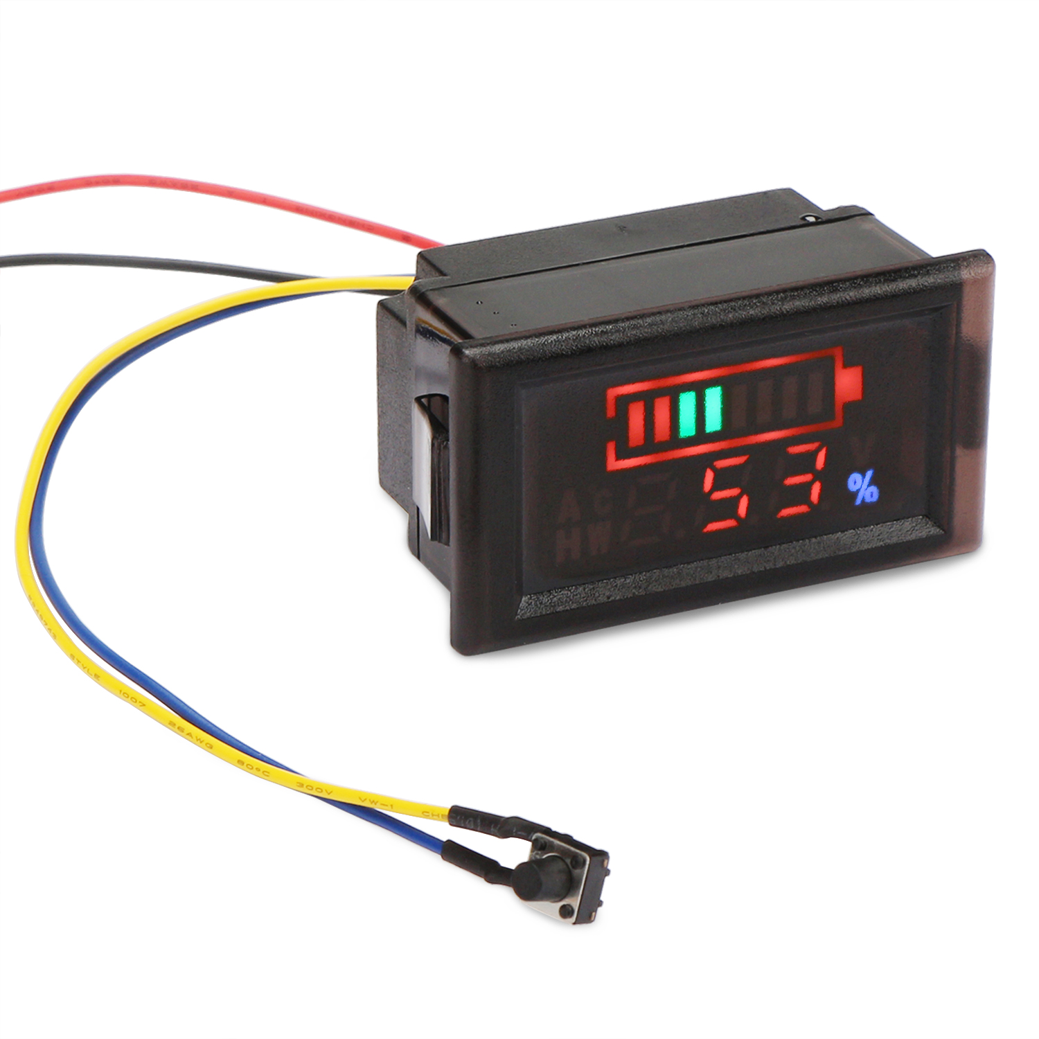 12V Digital LED Acid Lead Batteries Indicator Battery Capacity Tester Voltmeter 