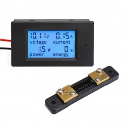 Digital Multimeter LCD Display Voltage/Current/Power/Energy Meter DC 6.5~100V/50A/5kW/9999kWh Digital Meter 4in1 LCD Display Combo Meter