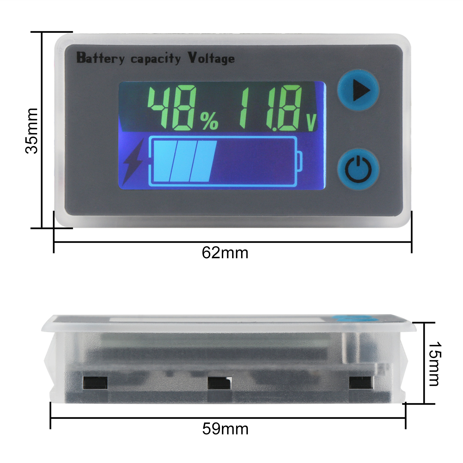 Details about   10-100V LCD Digital Display Battery Capacity Status Indicator Monitor Meter S 