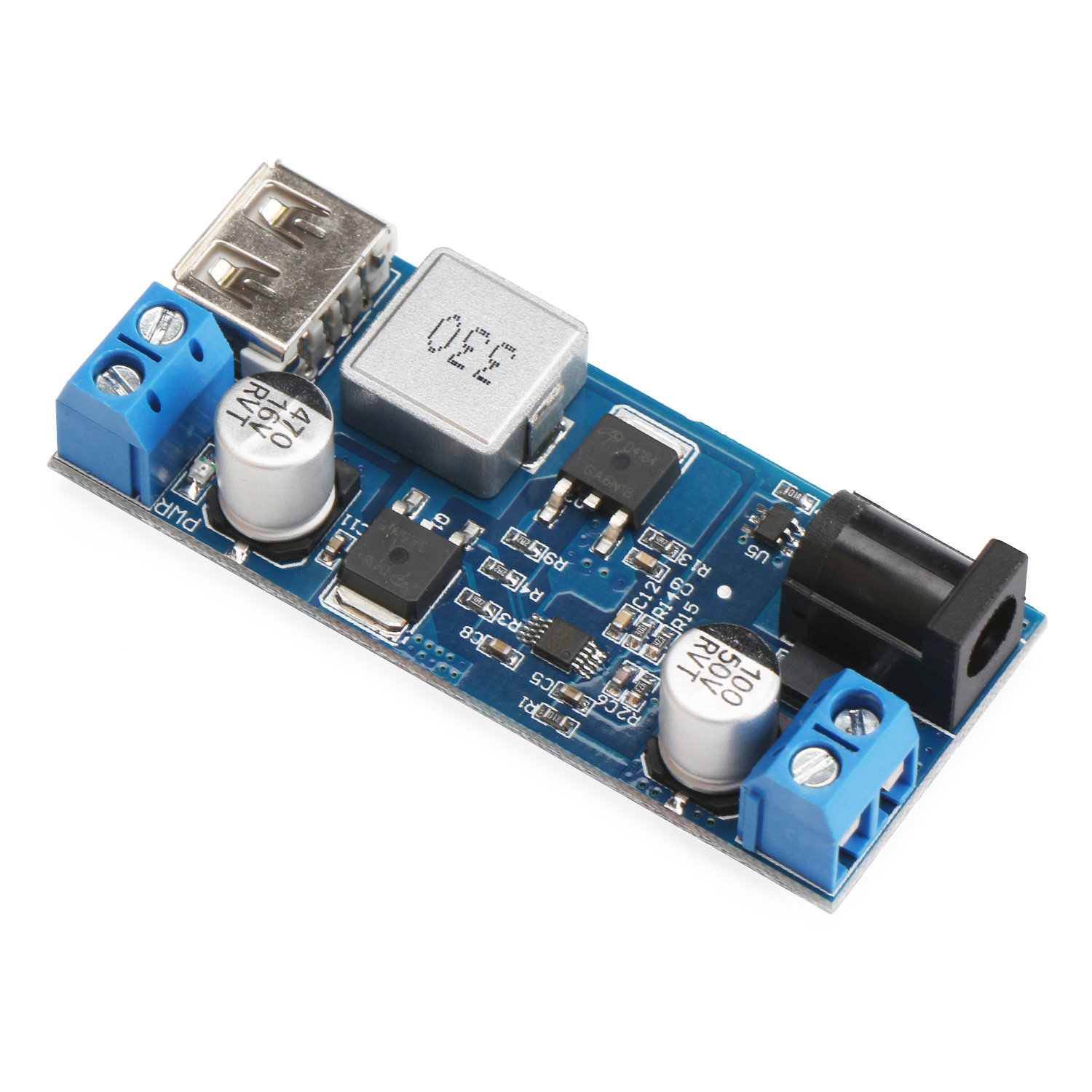 Módulo convertidor Buck 12v a 5v 5A Regulador de Voltaje USB DC 9V-36V  Reducir a USB 5V Transformador Placa reguladora de Voltaje de Salida Dual  para