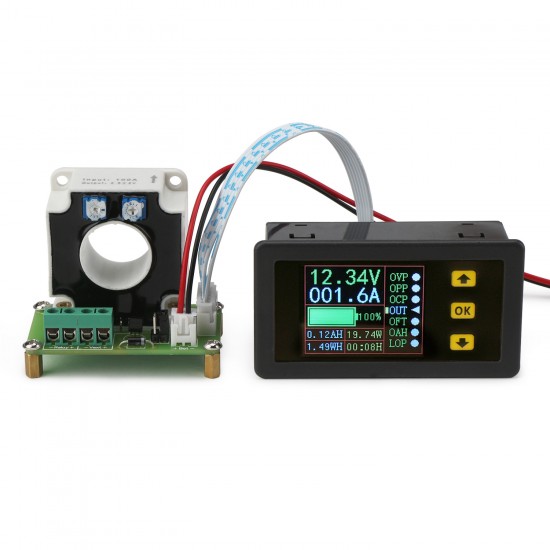Digital Tester DC 10~90 V/100A Multifunction Voltage/Current/Capacity/Power/Coulometry/Time Display Panel Meter Monitor Meter