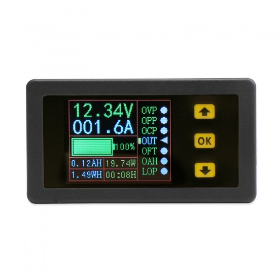 Digital Tester DC 10~90 V/100A Multifunction Voltage/Current/Capacity/Power/Coulometry/Time Display Panel Meter Monitor Meter
