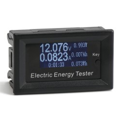 Digital Tester Voltage/Current/Capacity/Energy/Time and Temperature 6in1 Multifunction Monitor Meter Battery Capacity Detector