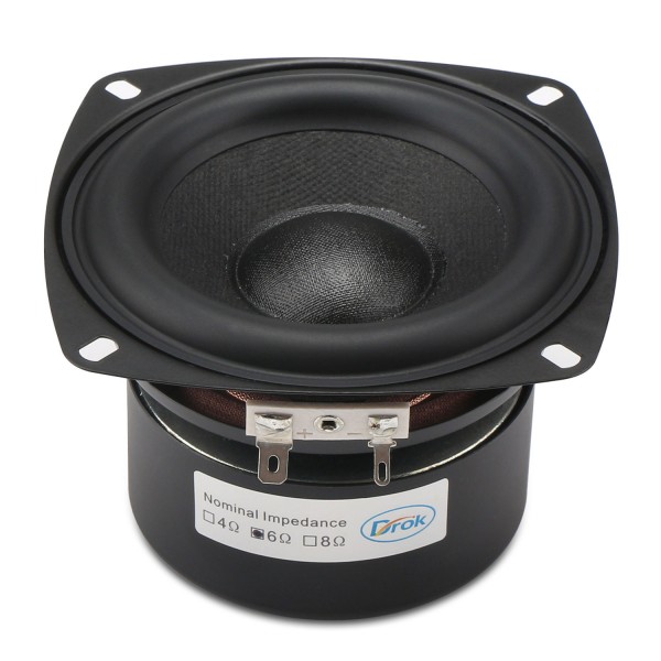 Hi-Fi Audio Speaker 40W Woofer Speaker 4-inch 6 ohms Subwoofer Speaker Bass Speaker Antimagnetic Stereo Loudspeaker for DIY Individuality Speakers