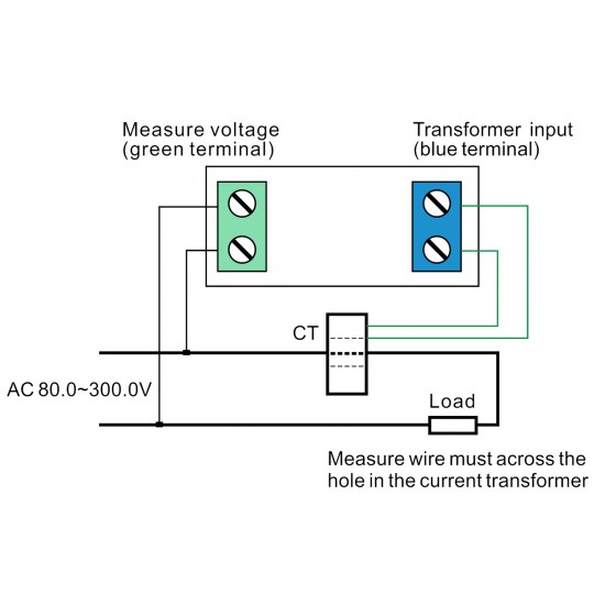 Details about   AC 70-500V digital voltmeter LED display 2 wire volt voltage test  BRP3