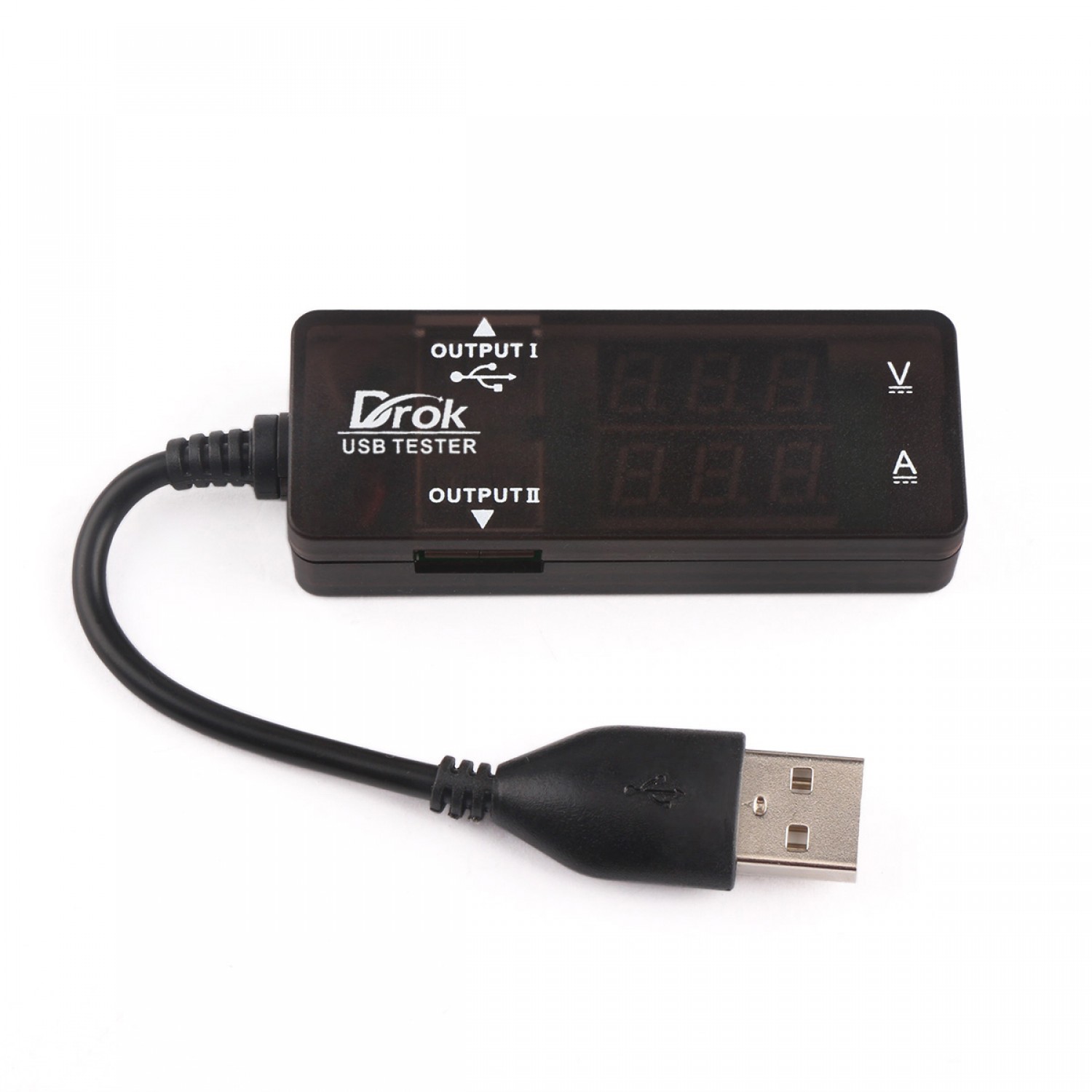 Capacity Voltage USB Meter 7 Modes Current Power Meter Detector Reader with Dual USB Ports Multifunctional Electrical Tester DROK Digital Multimeter USB 2.0 LED Display 