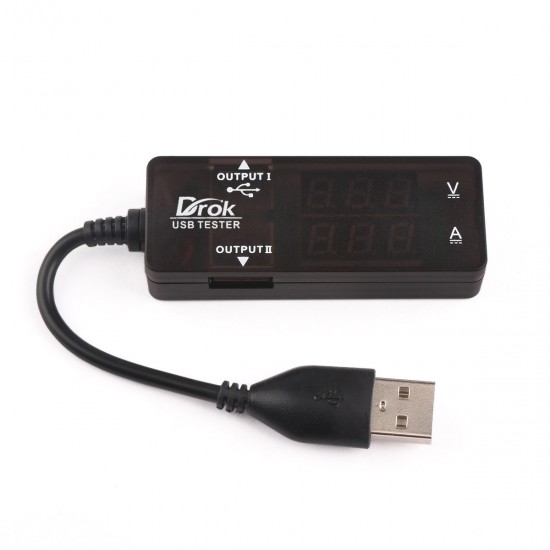 black 3.2-10V 0-3A USB Voltage Tester Portable Color LCD for Voltage Detecting Power Measuring Current Testing USB Power Meter 